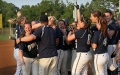 Lady Owls celebrate after 8-0 upset win over No. 2 Trevecca Nazarene...