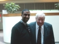 Alumnus Derrick Stanley with Joe Sutter the "Father of the 747."