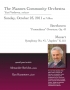 The Mannes Community Orchestra will perform a memorial concert for...