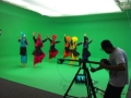 Meanwhile, on our green screen, an MGD student works on his latest...