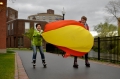 Some students found creative ways to take advantage of today's high...