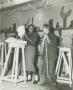 From the Archives: In the sculpture studio in Orient Hall, Ruth Neal...