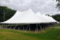 The tent is up. Five days to graduation!