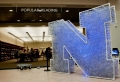 The Nevada "N" made of recycled water bottles in the Knowledge Center...