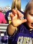 Grayson Morris (Class of 2031), throwing the C at a football game....