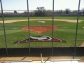Baseball field is ready for today's home opener vs. St. Scholastica...