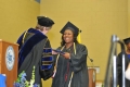 Receiving diploma from the President