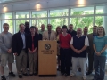 Assumption College athletics staff celebrated retiring Athletics Director...