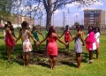 Sorority sisters of the Sigma Nu chapter of Alpha Kappa Alpha planted...