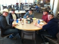 Some of the Rodeo guys filling up before finals. Good luck on finals...