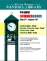 Library summer hours.