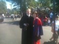 Ronan Farrow and Dominican President Mary Marcy prior to commencement...