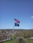 Flags are flying and the sun is shining! A great photo overlooking...