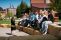 Aaah. A nice day to hold a psychology class outside.