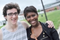 John Steele '14 spends time with his friend, Ashley Garrett '12, who...