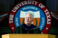 Former Secretary of Defense Robert Gates delivered the university'...