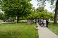 This was the scene on Wyndham Green yesterday, as seniors and their...