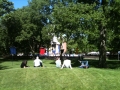Early birds get the best seats (on the mounds). Ceremony begins in...