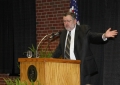 Registrar Jim Mills had the crowd in stitches telling stories about...
